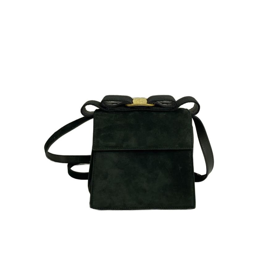 Salvatore Ferragamo◇ヴァラリボン スエード2WAYバック/ショルダー