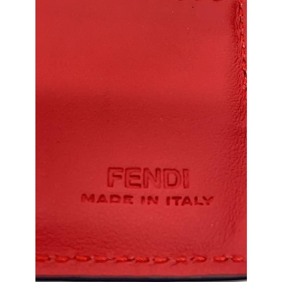 FENDI◇モンスターバグズアイ/長財布/レザー/BLK/無地/メンズ