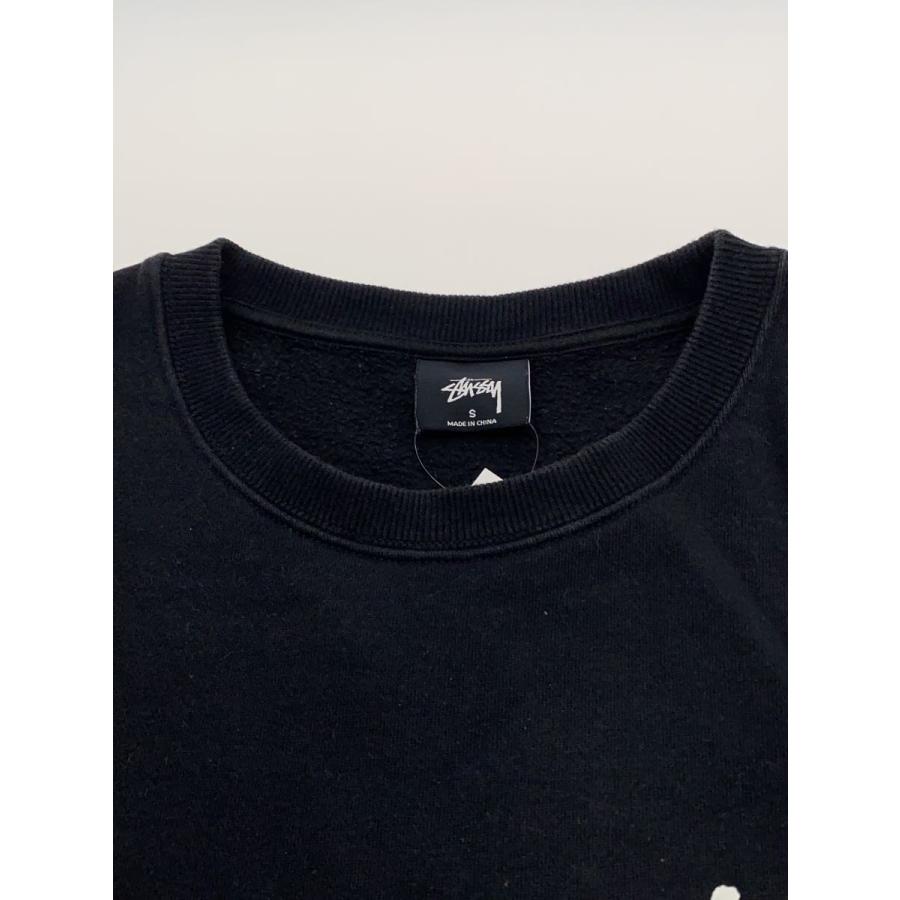 STUSSY◇スウェットシャツ/S/コットン/BLK/プリント/Z3000SAS18/大阪