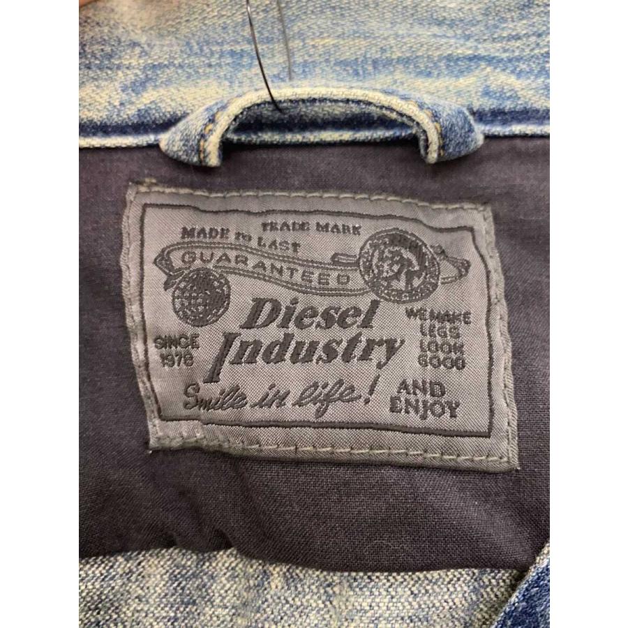 DIESEL◇ワッペンデニムジャケット/Gジャン/S/コットン/IDG/無地