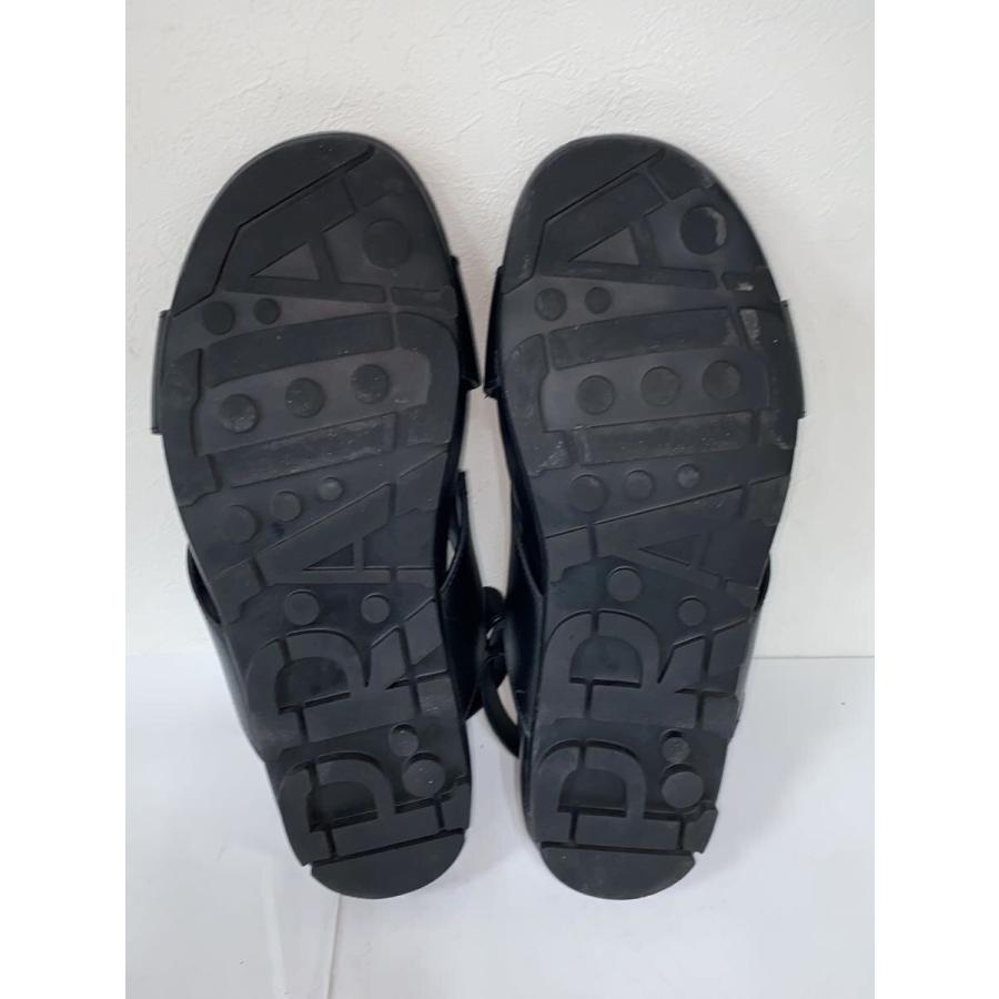PRADA◇クロスストラップサンダル/--/BLK/4X 2916/// : セカンド