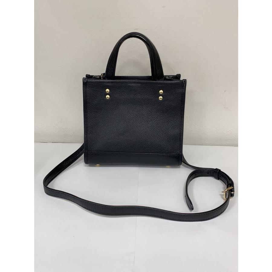 COACH デンプシー22 2way レザー 黒 トートバッグ 自立　スクエア COACH◇デンプシートート22/2WAY/ショルダーバッグ/レザー/BLK/無地