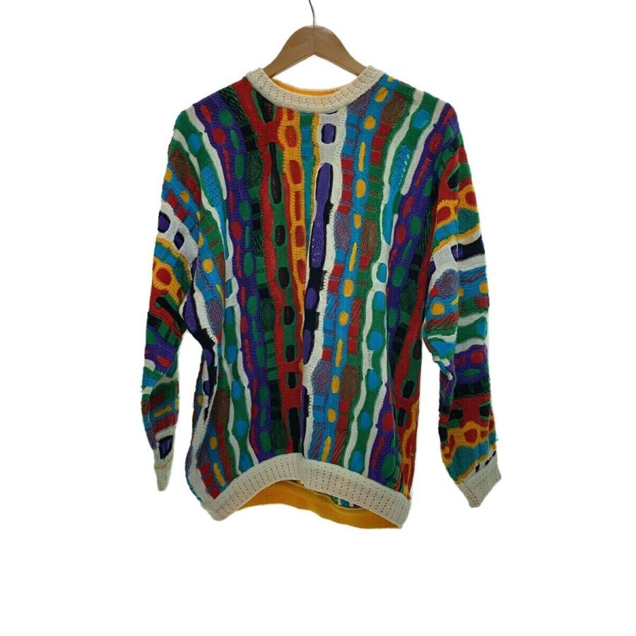 COOGI◇ニット・セーター(薄手)/M/コットン/マルチカラー/総柄 COOGI◇ニット・セーター(薄手)/M/コットン/マルチカラー/総柄