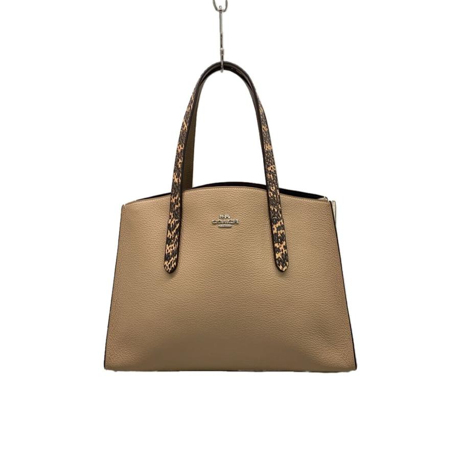 COACH◇トートバッグ/レザー/BEG/無地/30973 : セカンドストリート  