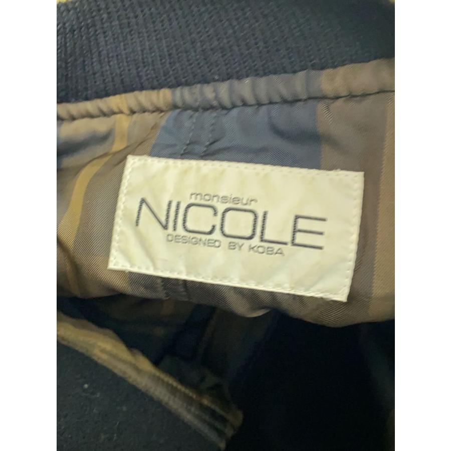 monsieur NICOLE スタジャン MN3090 monsieur NICOLE◇スタジャン/--/ウール/BLK/80s-90s : セカンド