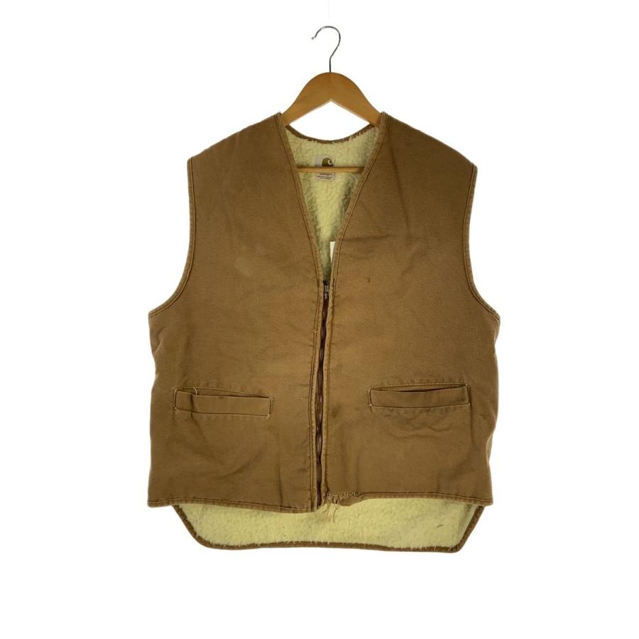 Carhartt◇ダックベスト/XL/コットン/BRW/70S/裏ボア/スコーピオン
