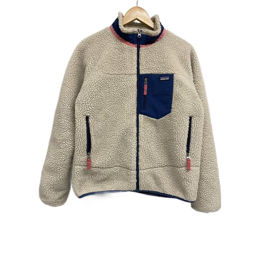 patagonia◇フリースジャケット/キッズXXL/ポリエステル/CRM