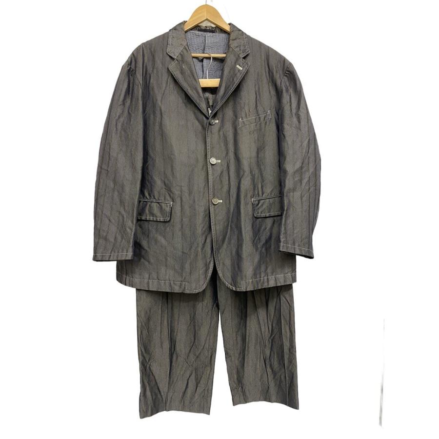 COMME des GARCONS HOMME PLUS◇セットアップ/--/--/GRY/ストライプ/PJ