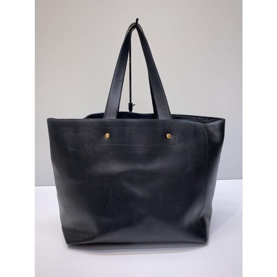FURLA◇トートバッグ/レザー/BLK/無地 FURLA◇スクエアトートバッグ 