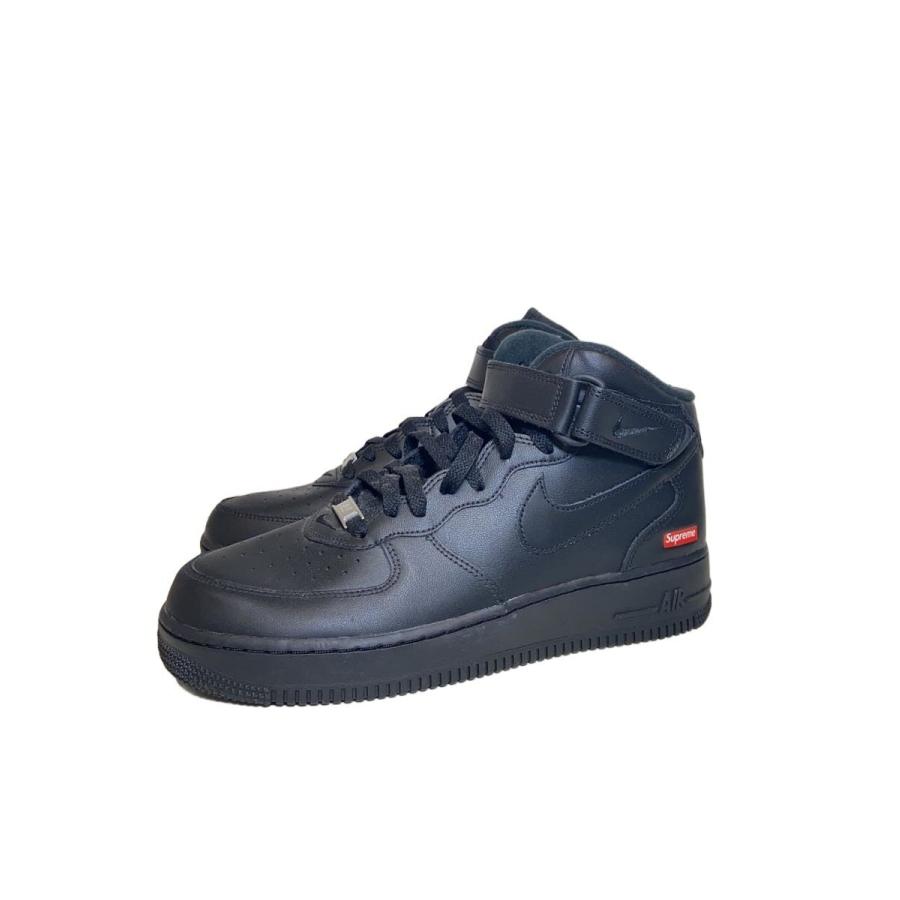 Supreme◇Nike Air Force 1 Mid Black/ハイカットスニーカー/27.5cm