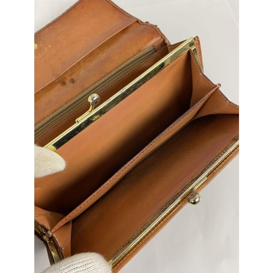 【CELINE】セリーヌ マカダム柄 がま口 長財布 オールドセリーヌ CELINE◇長財布/レザー/BRW/総柄/レディース/マカダム/がま口/状態考慮