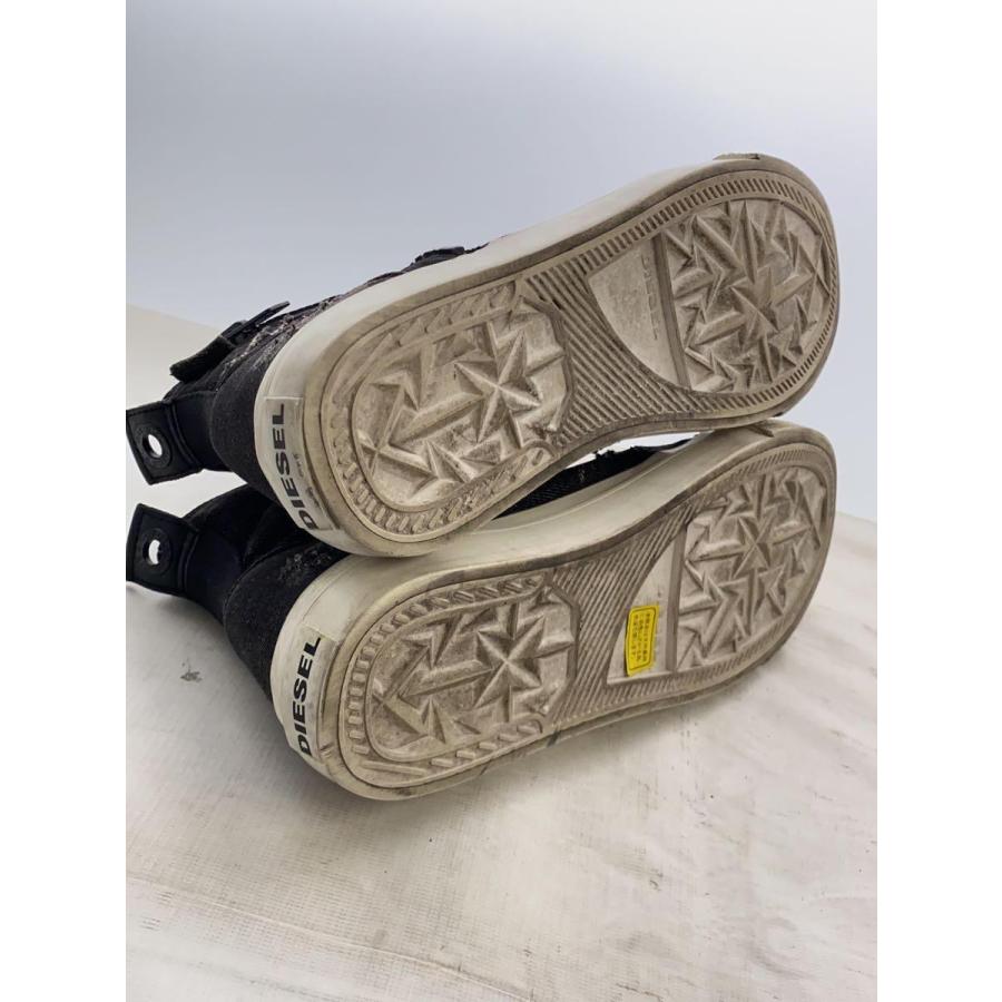 DIESEL◇ハイカットスニーカー/27cm/ブラック/黒/デニム DIESEL◇ハイカットスニーカー/27cm/ブラック/黒/デニム