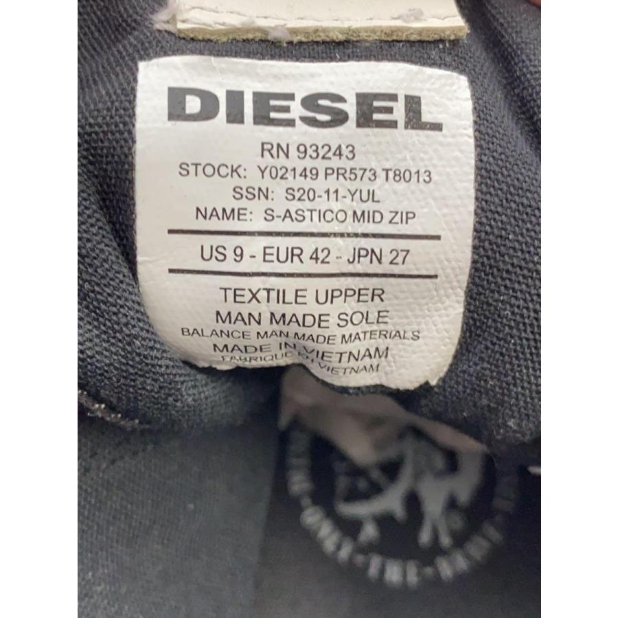 DIESEL◇ハイカットスニーカー/27cm/ブラック/黒/デニム DIESEL◇ハイカットスニーカー/27cm/ブラック/黒/デニム