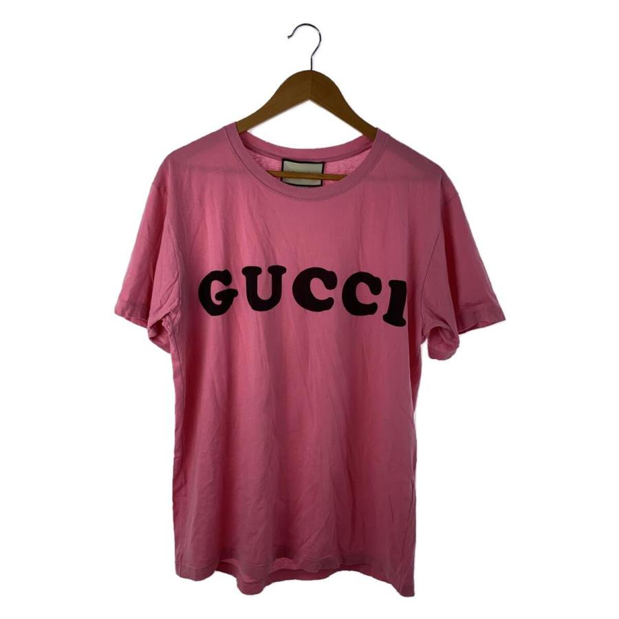 GUCCI◇Tシャツ/M/コットン/PNK/ピンク : セカンドストリートYahoo!店