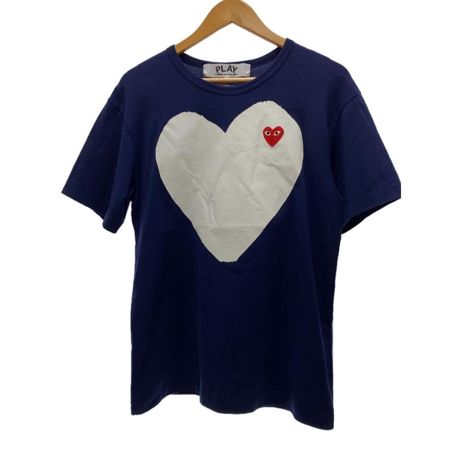 PLAY COMME des GARCONS◇Tシャツ/L/コットン/NVY/プリント/AZ-T184  