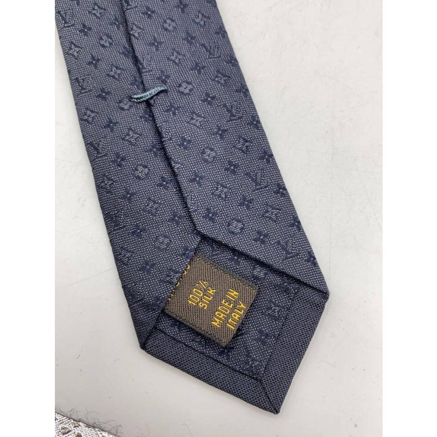 LOUIS VUITTON◆クラヴァット・モノグラミッシム8CM_モノグラム_GRY/シルク/GRY/メンズ//_2