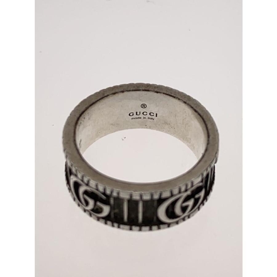 GUCCI◆ダブルGワイドリング/リング/SV925/10号/SLV/レディース//_2
