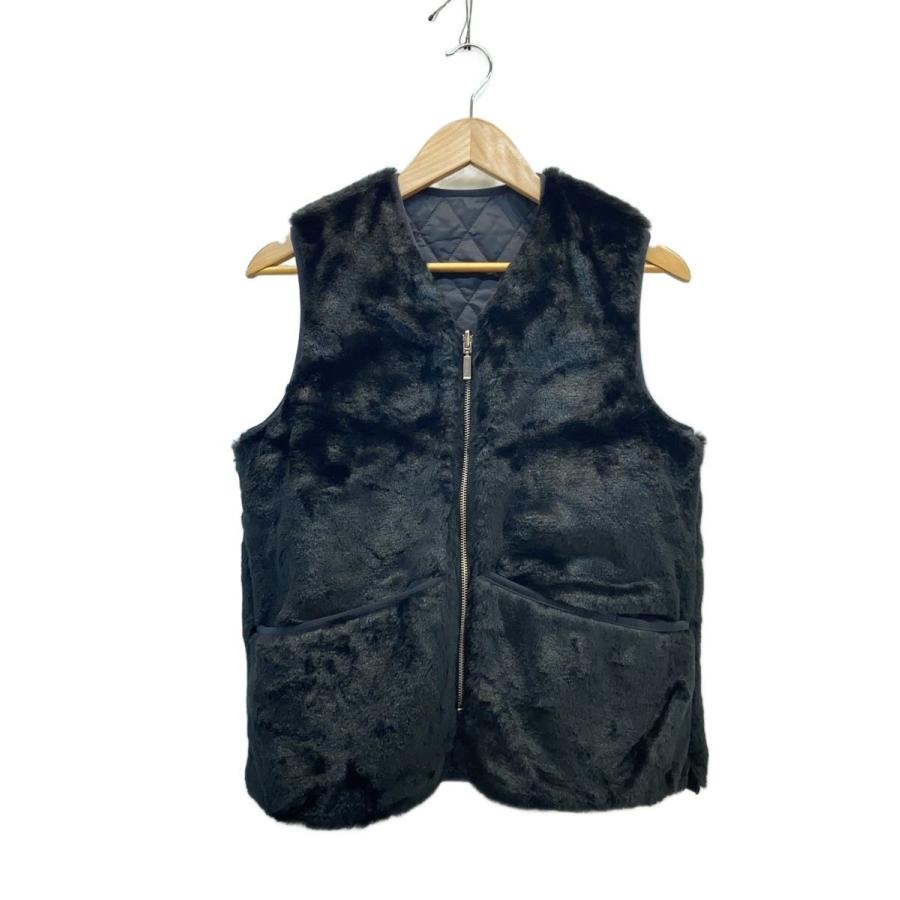 Barbour◇キルティングファー/リバーシブル/ライナーベスト/8/フェイク