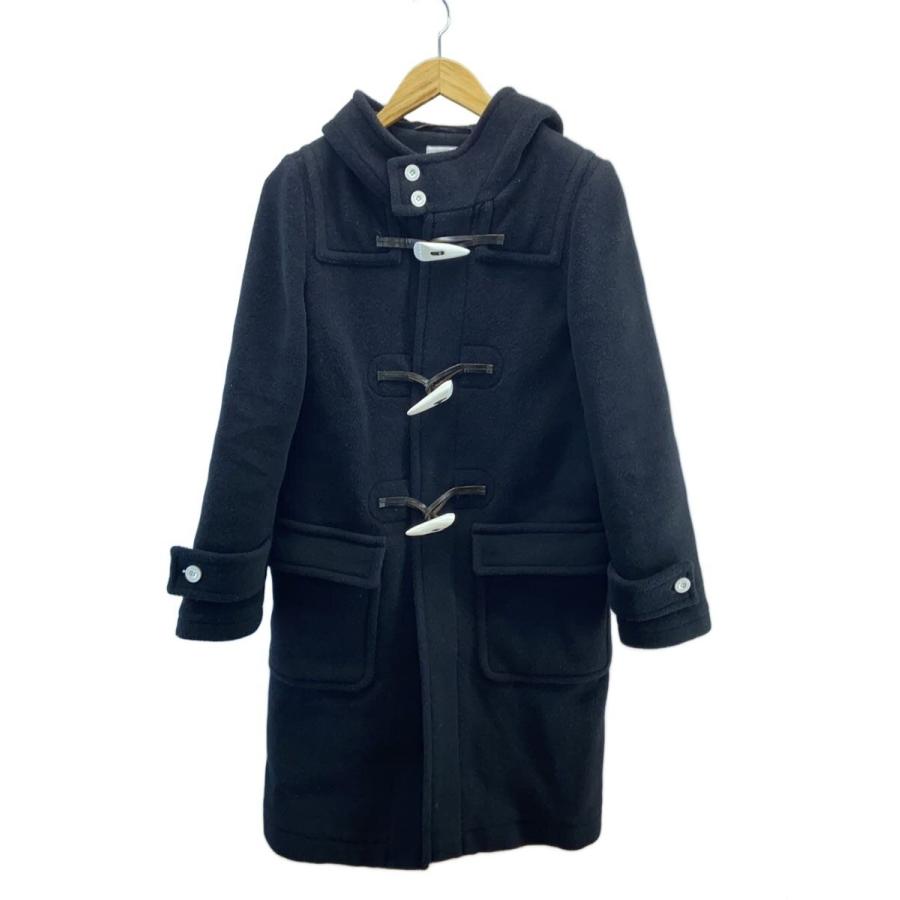 HYKE◇白トグル/ダッフルコート/2/ウール/BLK/無地 : セカンド