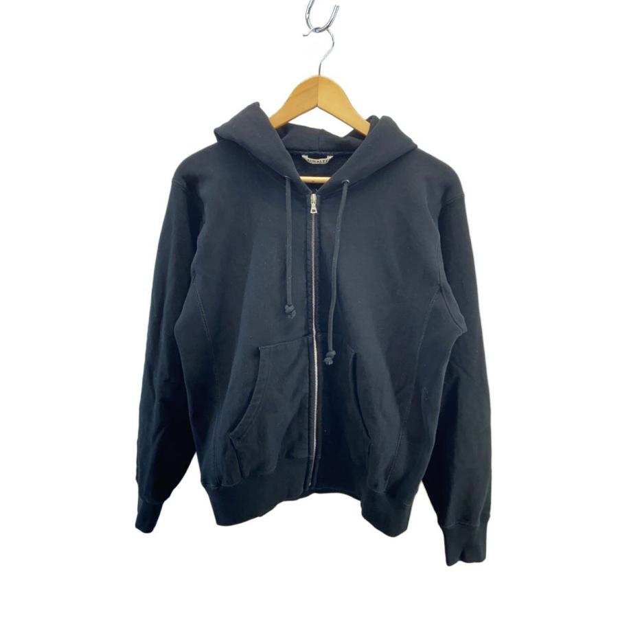 AURALEE SWEAT ZIP PARKA パーカー Auralee Product Dyed Pima Light Sweat Zip Parka Ink Black – Neighbour