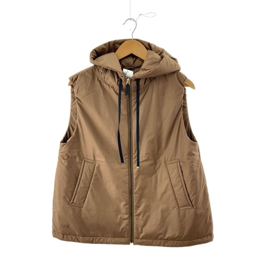 le glazik◇中綿フードベスト/36/ポリエステル/BRW/無地/LG-A0256