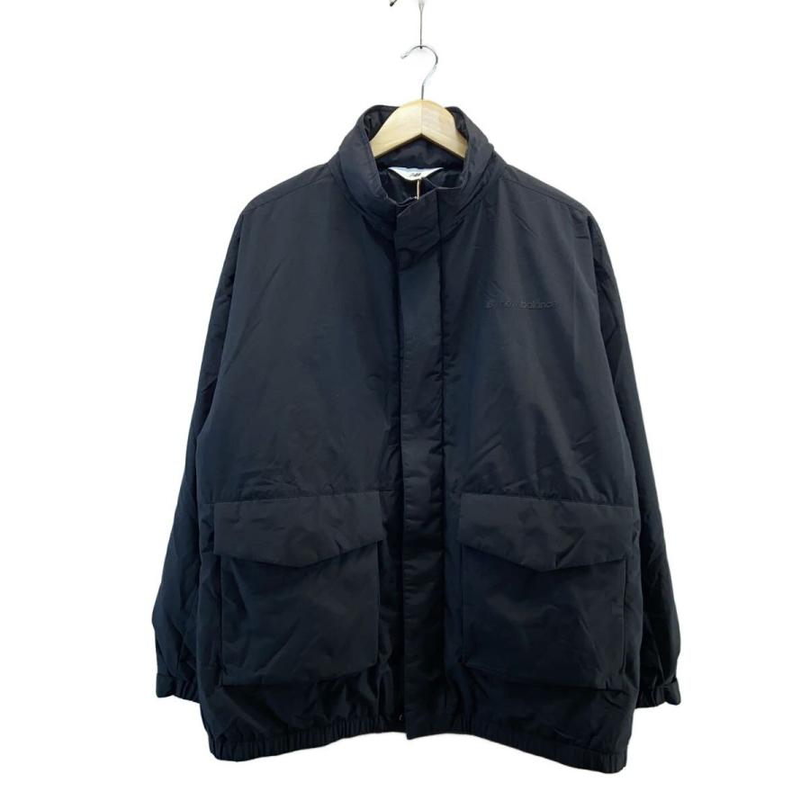美品 New Balance MET24PaddedナイロンジャケットブラックS NEW BALANCE◇MET24/Padded Jacket/中綿ジャケット/M/ナイロン/BLK