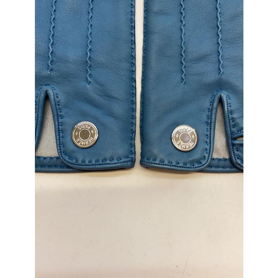 HERMES◇手袋/レザー/BLU/無地/レディース : セカンドストリートYahoo