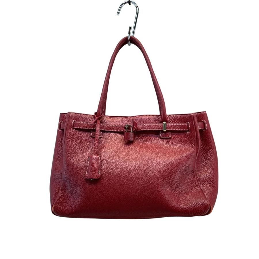 傳濱野◇ミーティア/ハンドバッグ/レザー/RED/無地 : セカンド