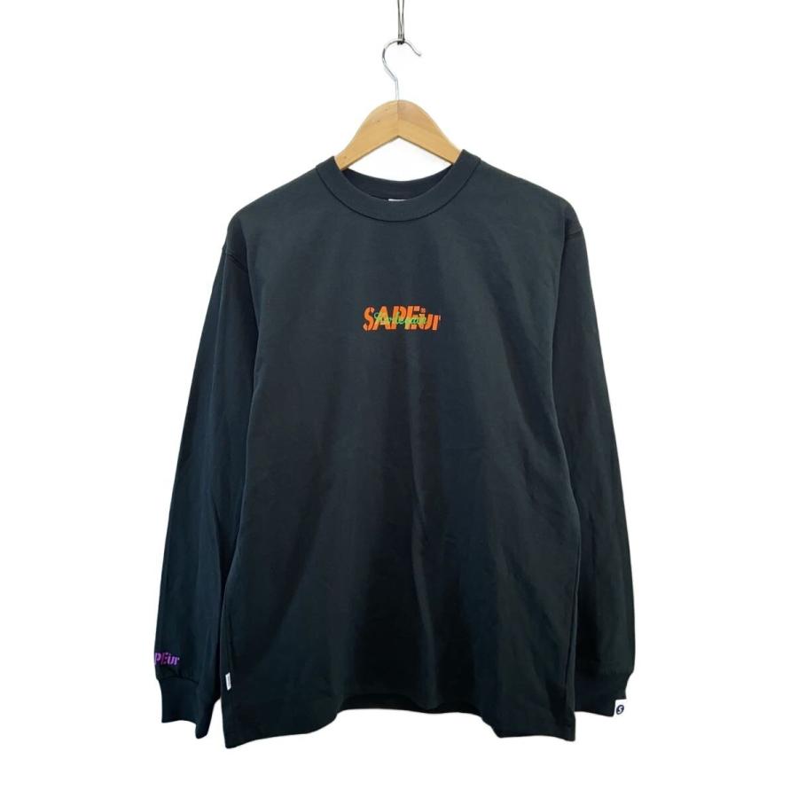 A Elegantes SAPEur◇LONG Sleeve T-Shirt/長袖Tシャツ/M/コットン/BLK