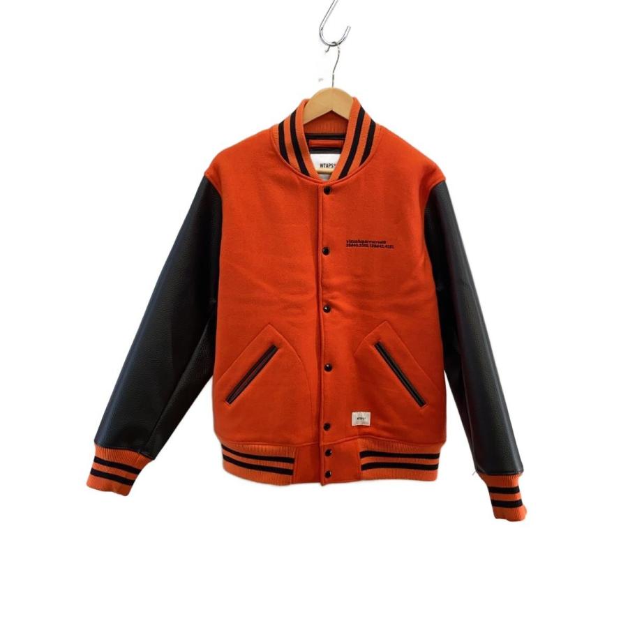 WTAPS◇18AW/CLUB JACKET WOPO MELTON/スタジャン/3/ウール/ORN