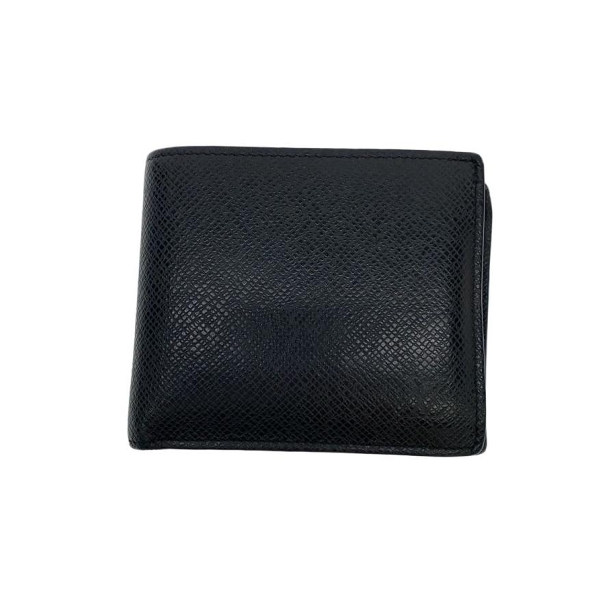 LOUIS VUITTON◇ポルト・フォイユ・マルコNM_タイガ/レザー/BLK/無地