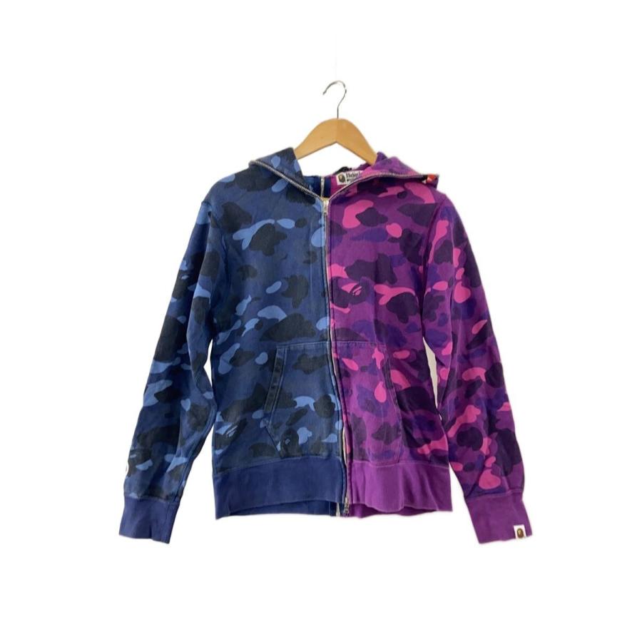 BAPE ピンク×ブルー カモフラージュ ジップアップ パーカー ユニセックスM BAPE ピンク×ブルー カモフラージュ ジップアップ パーカー ユニセックスM
