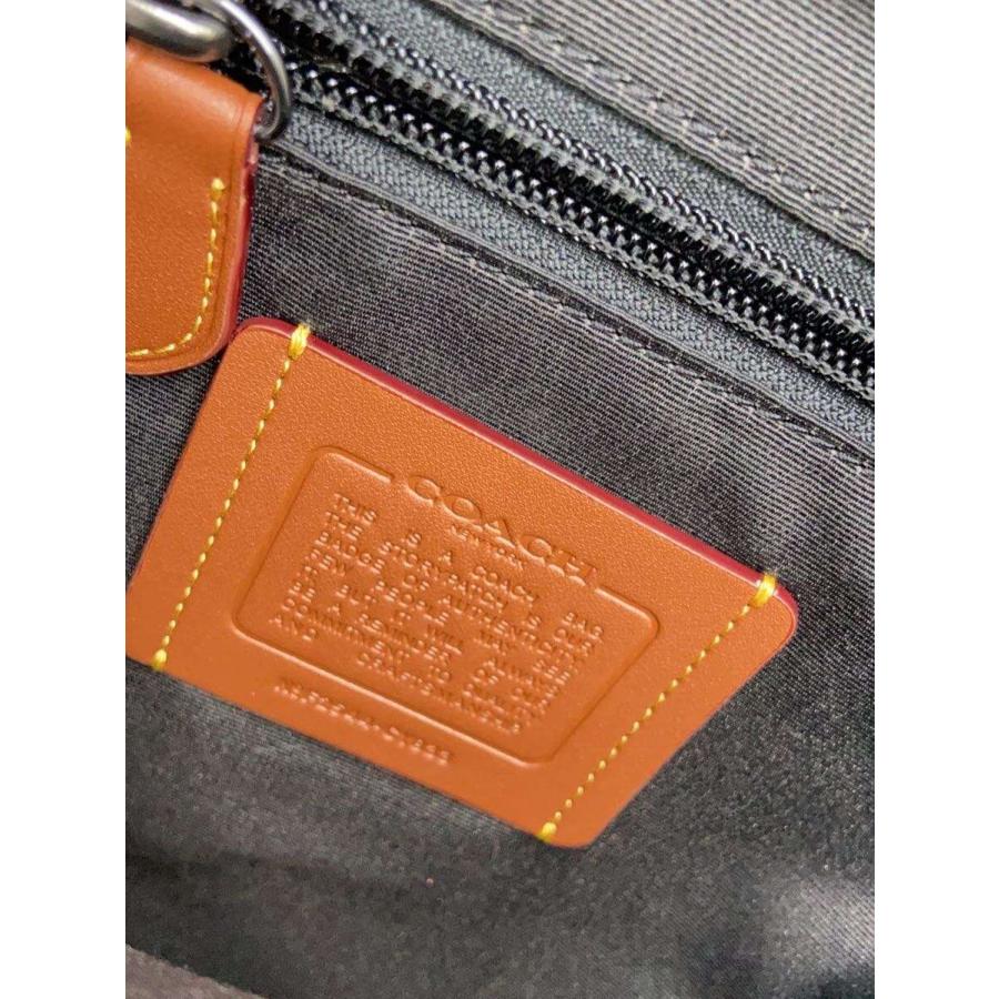 COACH◆イーサンパック/ショルダーバッグ/レザー/BLK/無地/CY833//_4