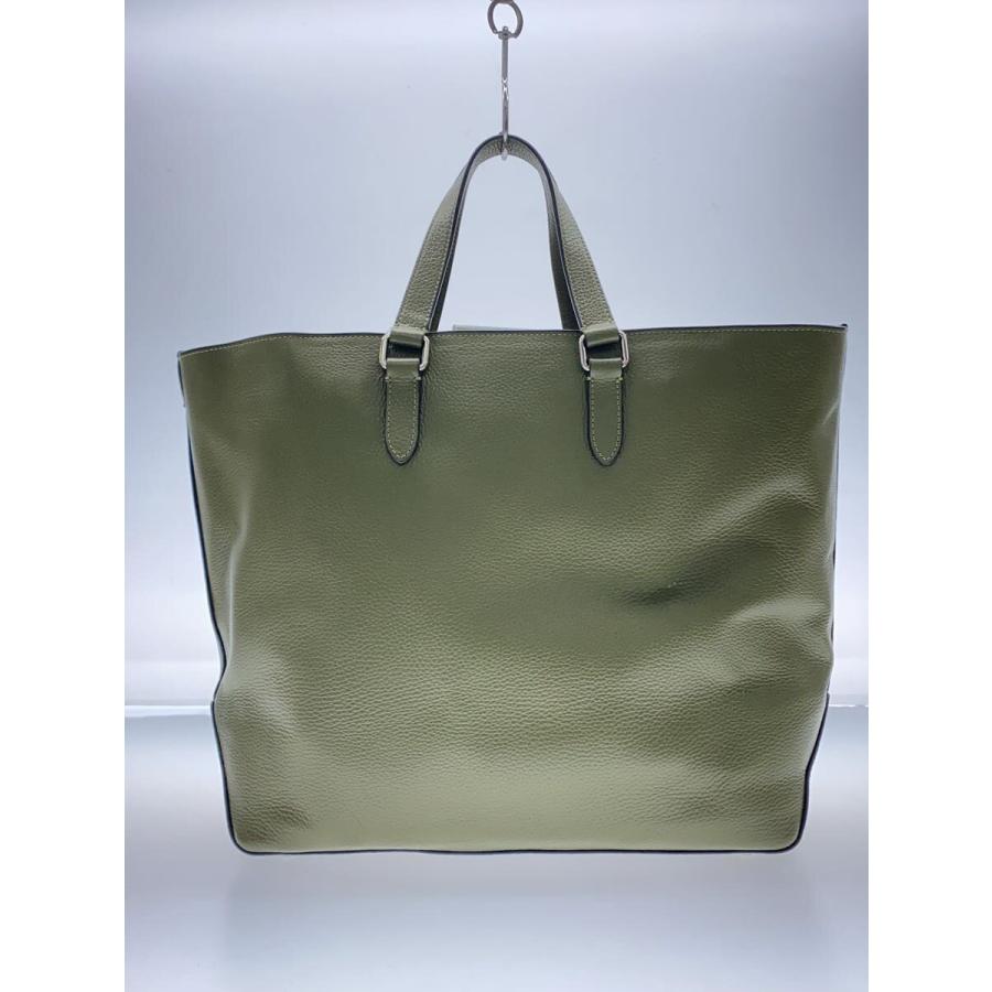 COACH◇トートバッグ/レザー/GRN/無地/CBG50/ワーナーデュアルハンドル