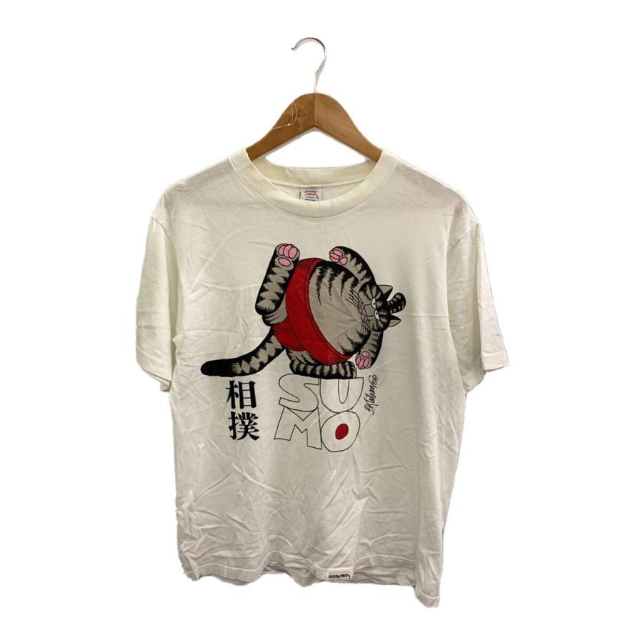 crazy shirts◇90s/クリバンキャット/相撲/Tシャツ/M/コットン crazy shirts◇90s/クリバンキャット/相撲/Tシャツ/M/コットン