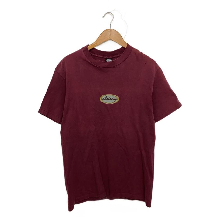 STUSSY◇80s/usa製/circle logo/Tシャツ/L/コットン/BRD//OLD