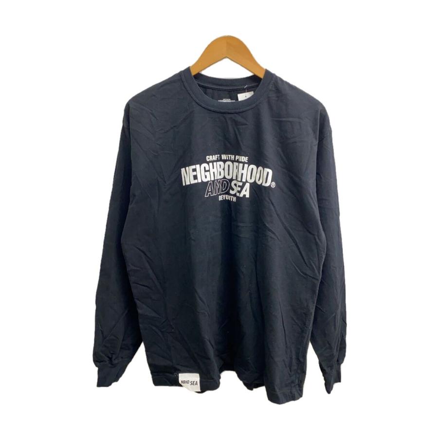 NEIGHBORHOOD◇×WIND AND SEA/長袖Tシャツ/L/コットン/BLK NEIGHBORHOOD◇×WIND AND SEA/長袖Tシャツ/L/コットン/BLK
