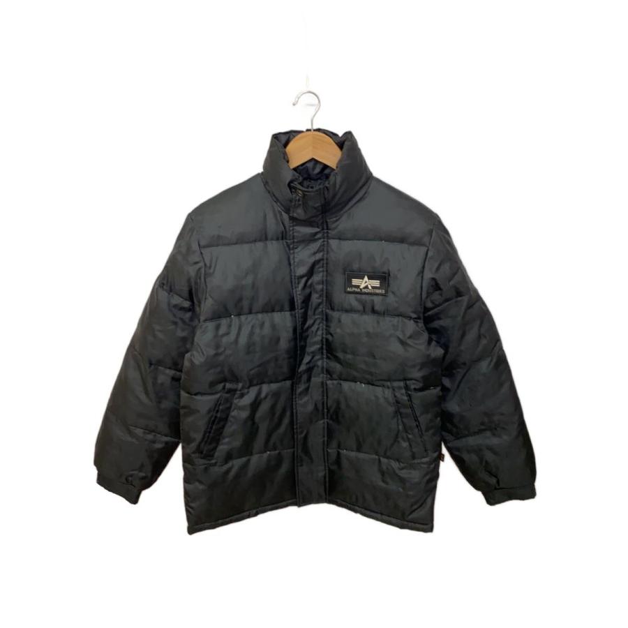ALPHA INDUSTRIES◇ダウンジャケット/M/ポリエステル/BLK/026200