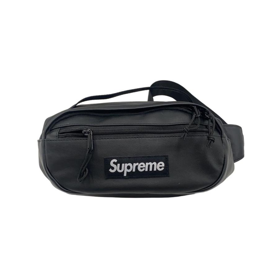 Supreme◇23AW/Leather Waist Bag/ウエストバッグ/レザー/BLK