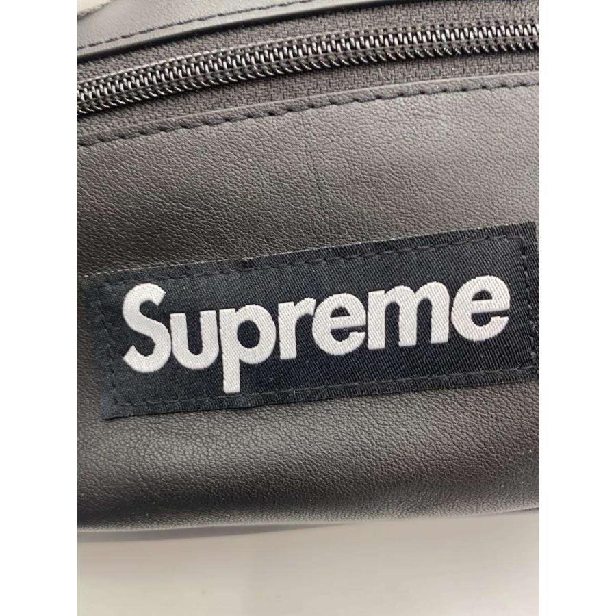 Supreme◇23AW/Leather Waist Bag/ウエストバッグ/レザー/BLK