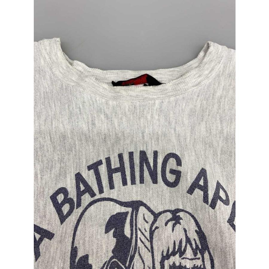 Champion◆×A BATHING APE/初期タグ/90s/Reverse Weave/スウェット/XL/--/GRYの画像