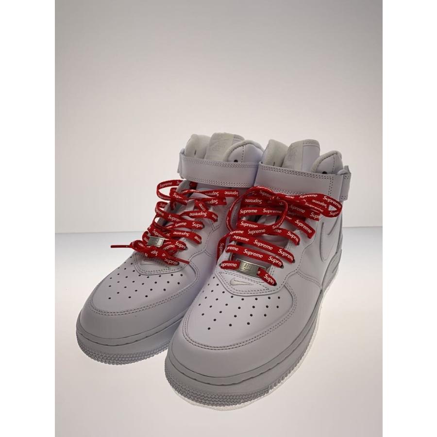 NIKE◇AIR FORCE 1 MID_エアフォース ミッド/US9/WHT/レザー 