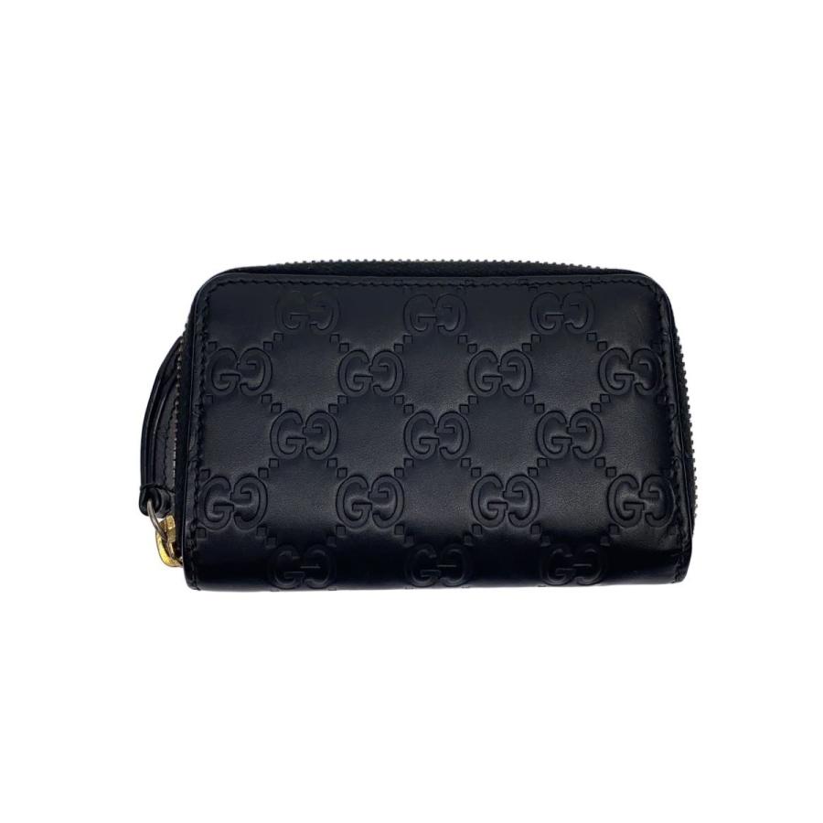 GUCCI グッチケース レザー BLKメンズ　447939-493075 GUCCI◇コインケース/レザー/BLK/メンズ/447939・493075 : セカンド
