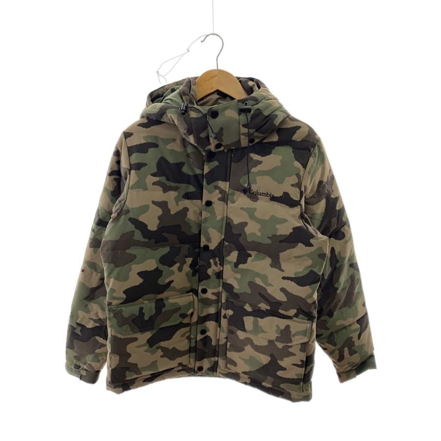 Columbia◇ダウンジャケット/S/ナイロン/KHK/カモフラ/220 WE0995