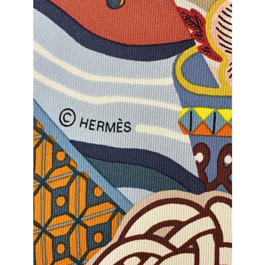 HERMES◇スカーフ/シルク/マルチカラー/レディース : セカンド