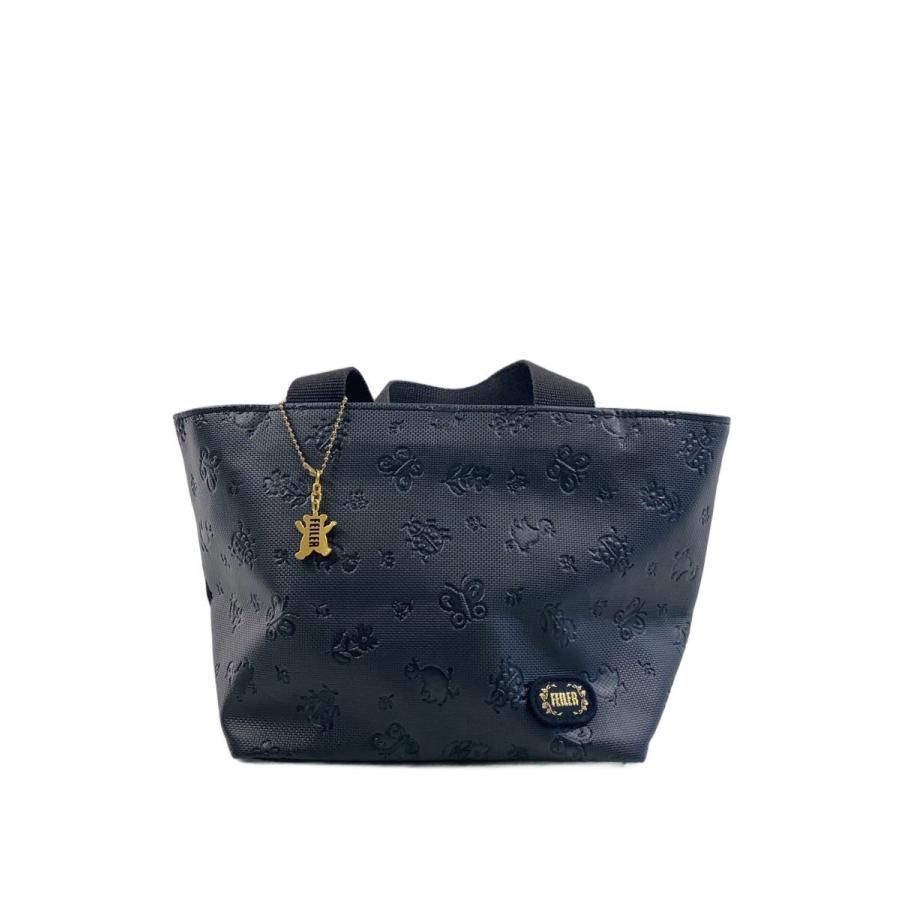 FEILER◇ハイジ/エンボス/型押し/チャーム付/トートバッグ/--/BLK