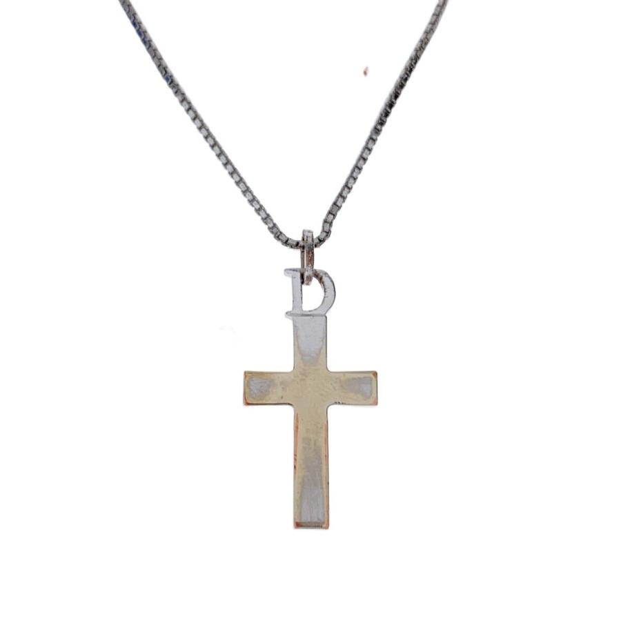 クリスチャンディオール　Dクロスネックレス　シルバー　十字架 Christian Dior◇D クロス/十字架/CDロゴ/ネックレス/--/SLV/トップ有