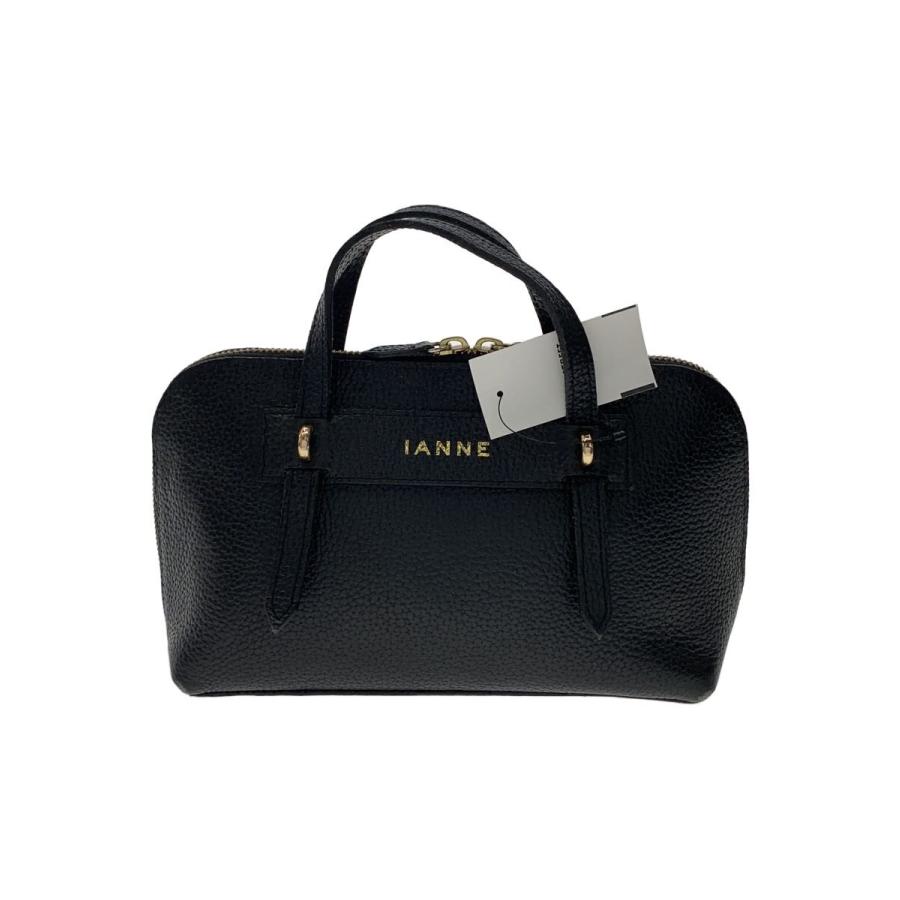 IANNE◇ショルダー欠品/オムレット/ハンドバッグ/レザー/BLK
