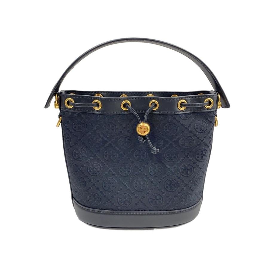 TORY BURCH◇Tモノグラムバケットバッグ/2WAY/ショルダーバッグ 
