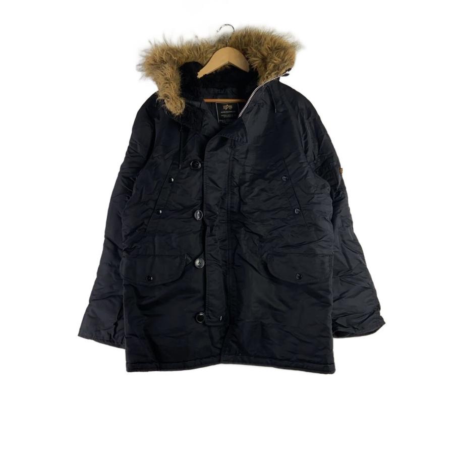 ALPHA INDUSTRIES◇N-3B/ジャケット/S/ナイロン/BLK/20024-01